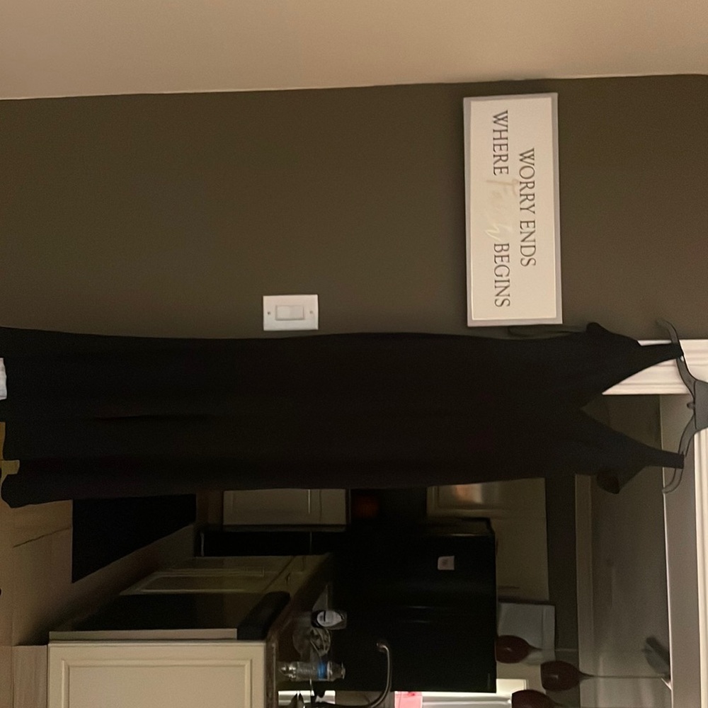 Black Calvin Klein evening gown